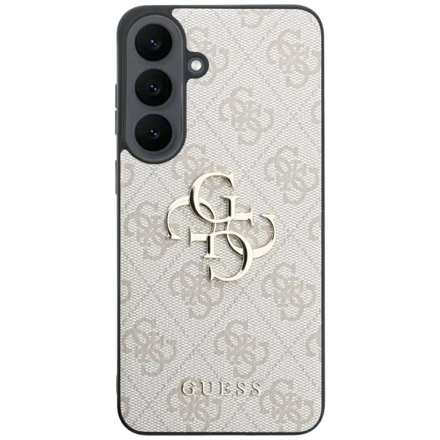Etui Guess Leather 4G Metal Logo na Samsung Galaxy S26 FE - różowe
