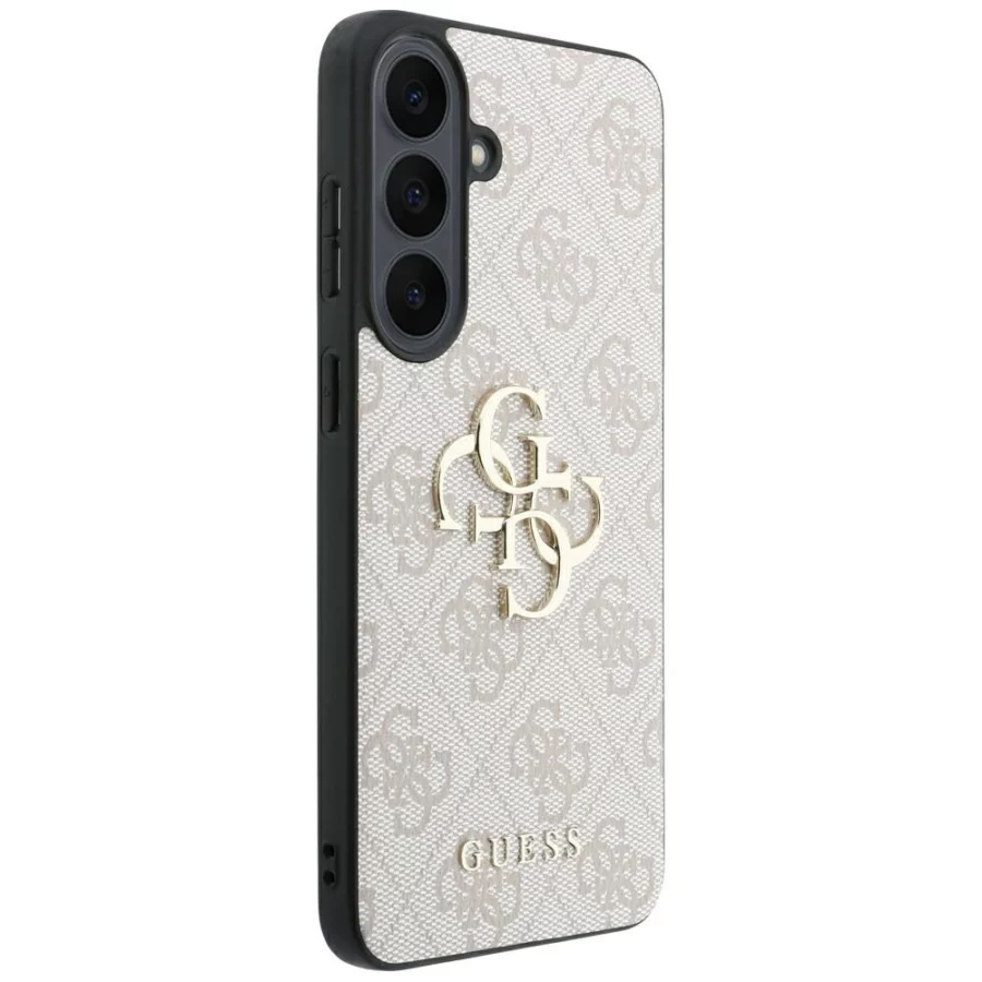 Etui Guess Leather 4G Metal Logo na Samsung Galaxy S26 FE - różowe