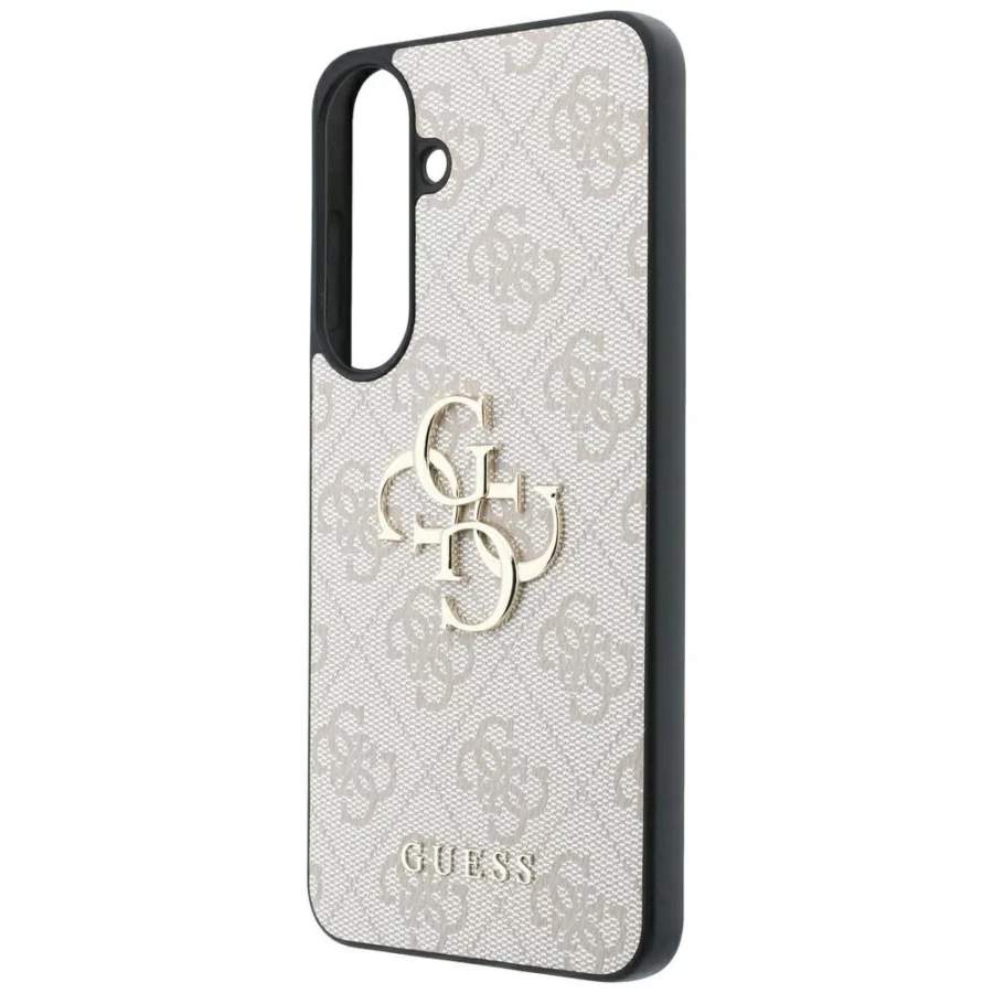 Etui Guess Leather 4G Metal Logo na Samsung Galaxy S26 FE - różowe