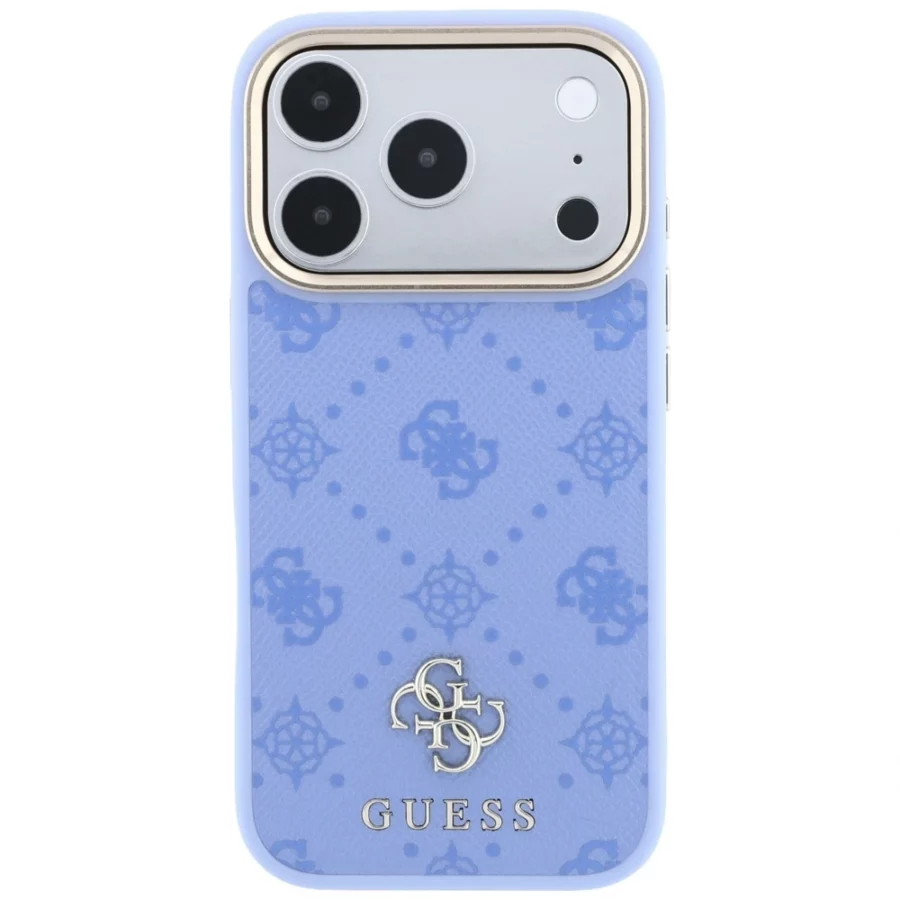 Etui Guess Peony 4G Small Logo MagSafe na iPhone 18 Pro Max / 17 Pro Max - jasnoniebieskie