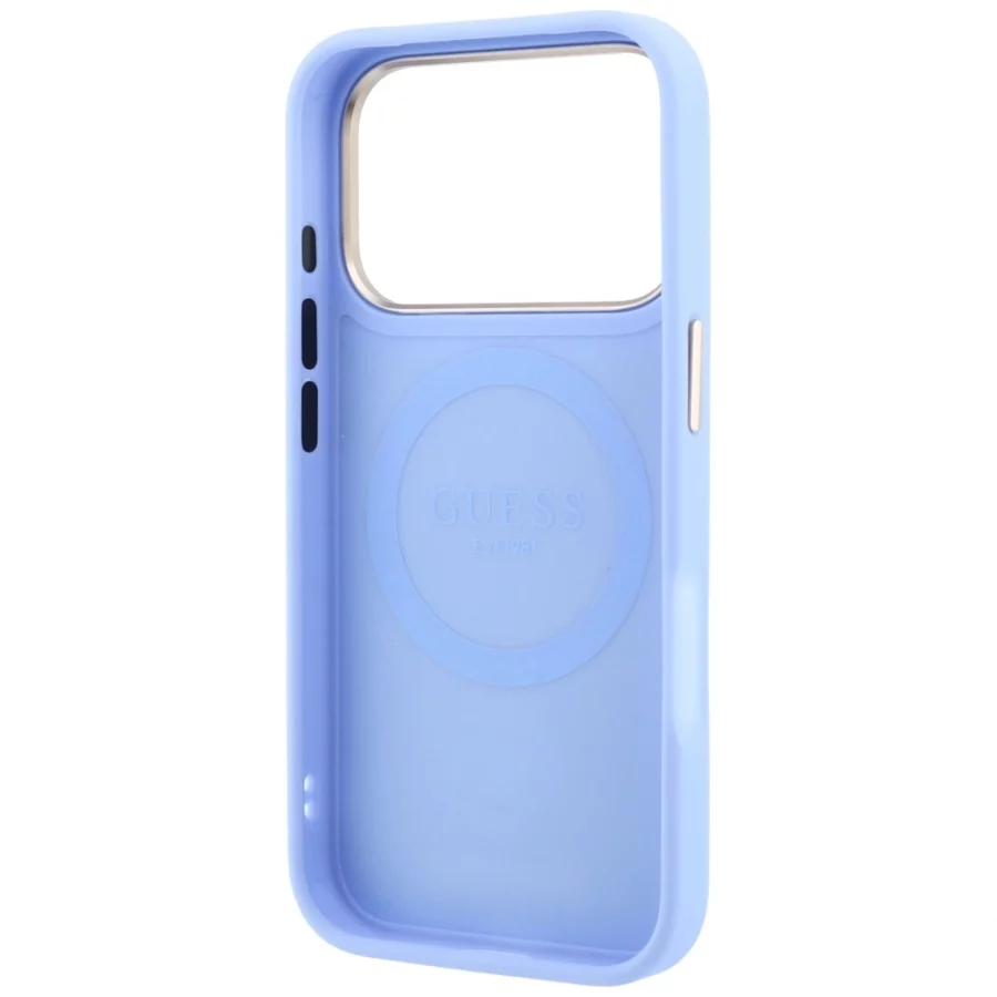 Etui Guess Peony 4G Small Logo MagSafe na iPhone 18 Pro Max / 17 Pro Max - jasnoniebieskie