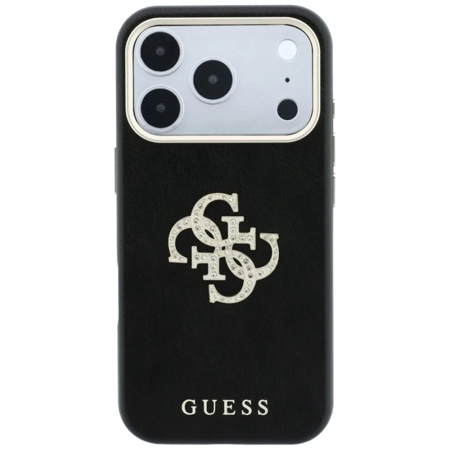 Etui Guess Smooth & Big Strass Logo na iPhone 18 Pro Max / 17 Pro Max - czarne