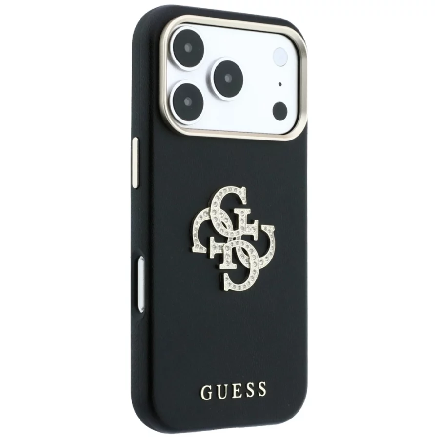 Etui Guess Smooth & Big Strass Logo na iPhone 18 Pro Max / 17 Pro Max - czarne