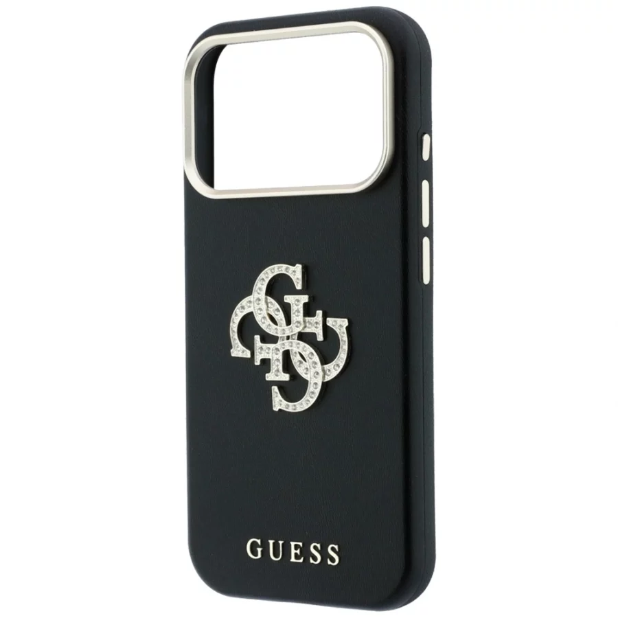 Etui Guess Smooth & Big Strass Logo na iPhone 18 Pro Max / 17 Pro Max - czarne