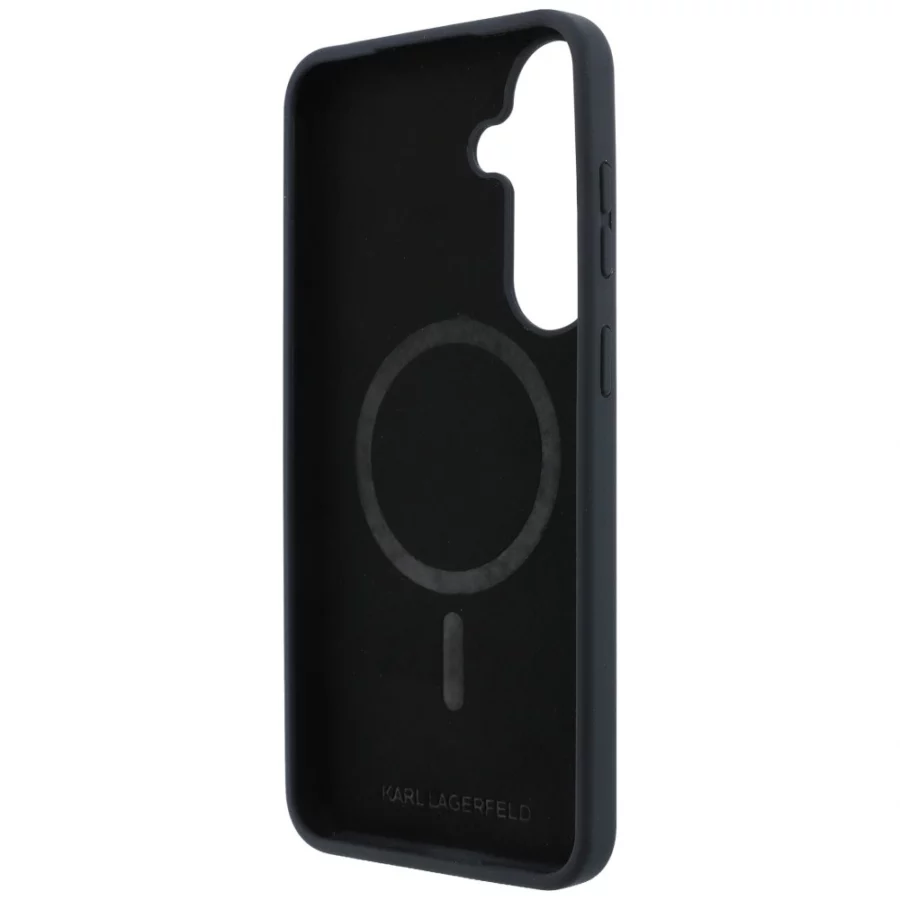 Etui Karl Lagerfeld Silicone Karl&Choupette Heads MagSafe na Samsung Galaxy S26 FE - czarne