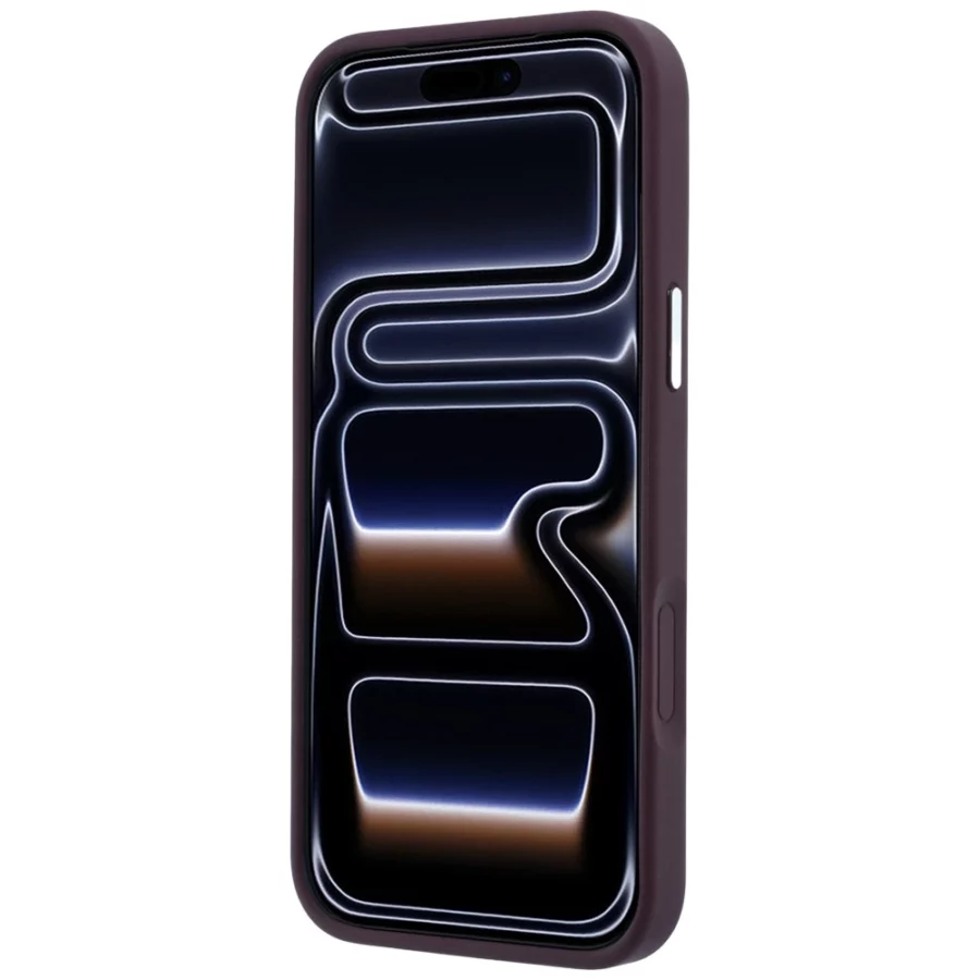 Etui Karl Lagerfeld with Ring Stand 360 Karl Head Pin MagSafe na iPhone 18 Pro / 17 Pro - burgundowe