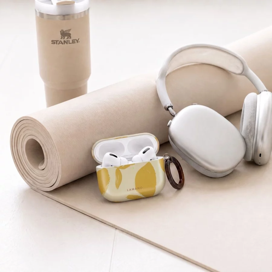 Etui Tech-Protect Lamano na AirPods Pro 3 - żółto-białe