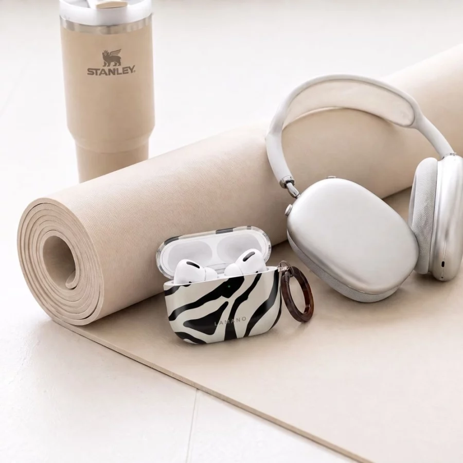 Etui Tech-Protect Lamano na AirPods 4 / 5 - czarno-beżowe