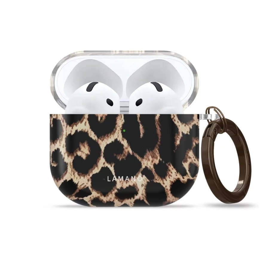 Etui Tech-Protect Lamano na AirPods 4 / 5 - czarno-brązowe
