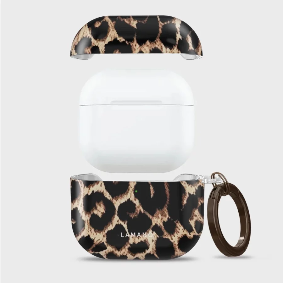 Etui Tech-Protect Lamano na AirPods 4 / 5 - czarno-brązowe