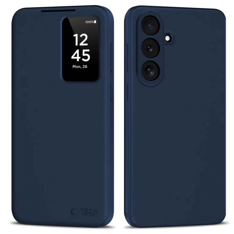 Etui Tech-Protect Smart Wallet na Samsung Galaxy S26 FE - granatowe matowe
