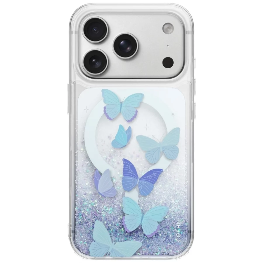 Etui UNIQ Coehl Aria Magnetic Charging na iPhone 18 Pro / 17 Pro - niebieskie