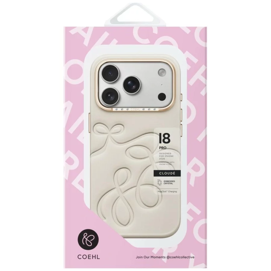 Etui UNIQ Coehl Cloude Magnetic Charging na iPhone 18 Pro / 17 Pro - beżowe