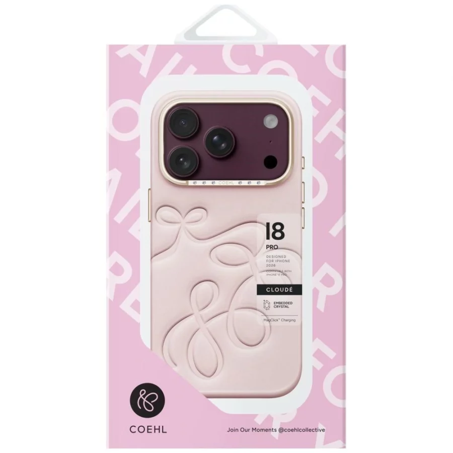 Etui UNIQ Coehl Cloude Magnetic Charging na iPhone 18 Pro / 17 Pro - różowe