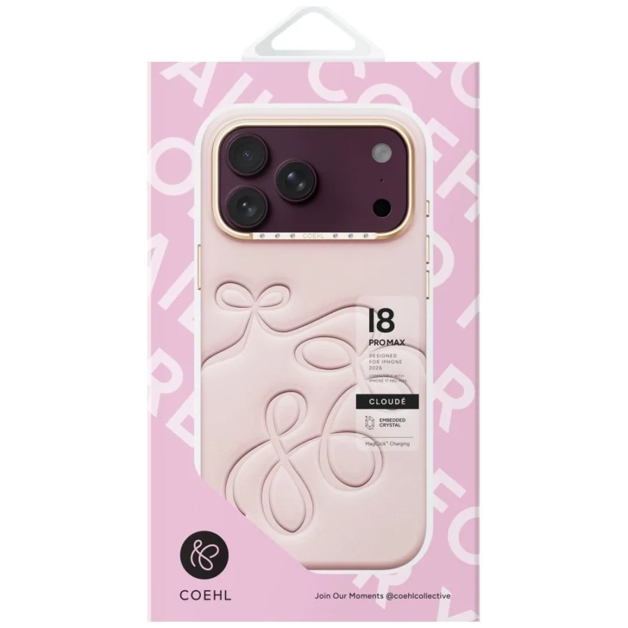 Etui UNIQ Coehl Cloude Magnetic Charging na iPhone 18 Pro Max / 17 Pro Max - różowe