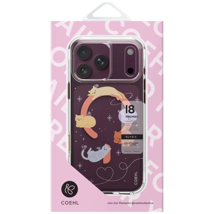 Etui UNIQ Coehl Elysie Magnetic Charging  na iPhone 18 Pro Max / 17 Pro Max - wielokolorowe