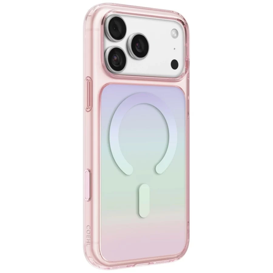 Etui UNIQ Coehl Estelle Magnetic Charging na iPhone 18 Pro / 17 Pro - różowe