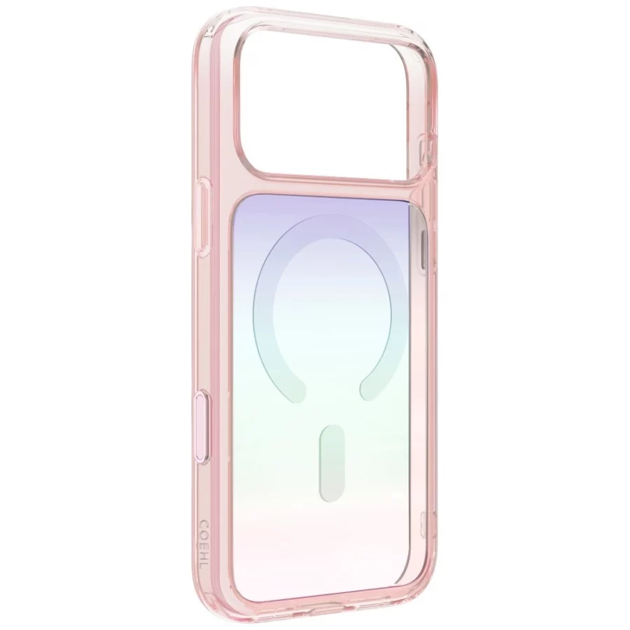 Etui UNIQ Coehl Estelle Magnetic Charging na iPhone 18 Pro / 17 Pro - różowe