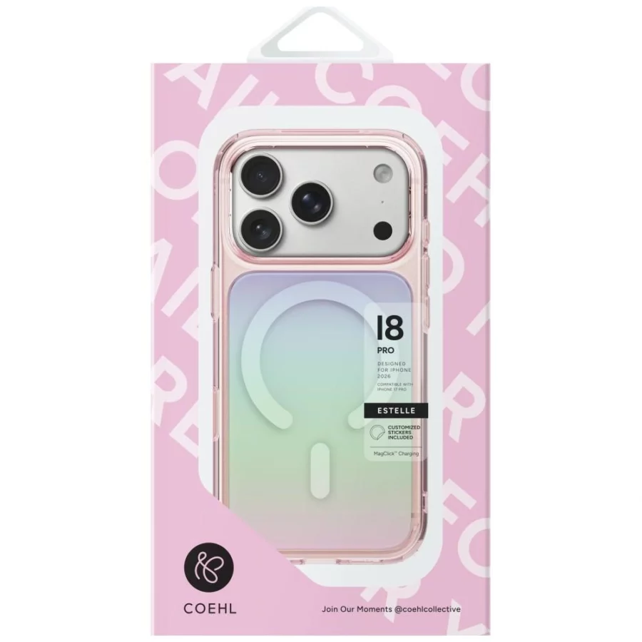 Etui UNIQ Coehl Estelle Magnetic Charging na iPhone 18 Pro Max / 17 Pro Max - różowe