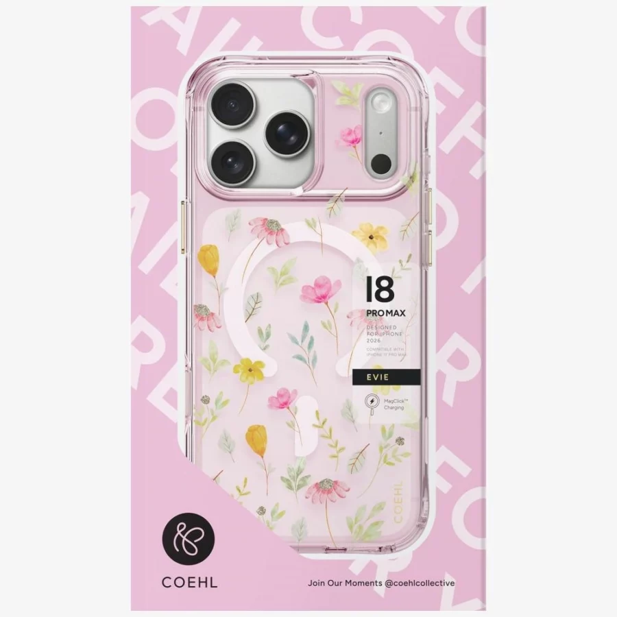 Etui UNIQ Coehl Evie Magnetic Charging na iPhone 18 Pro Max / 17 Pro Max - różowe