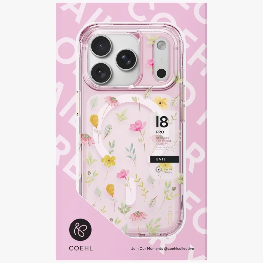 Etui UNIQ Coehl Evie Magnetic Charging na iPhone 18 Pro / 17 Pro - różowe