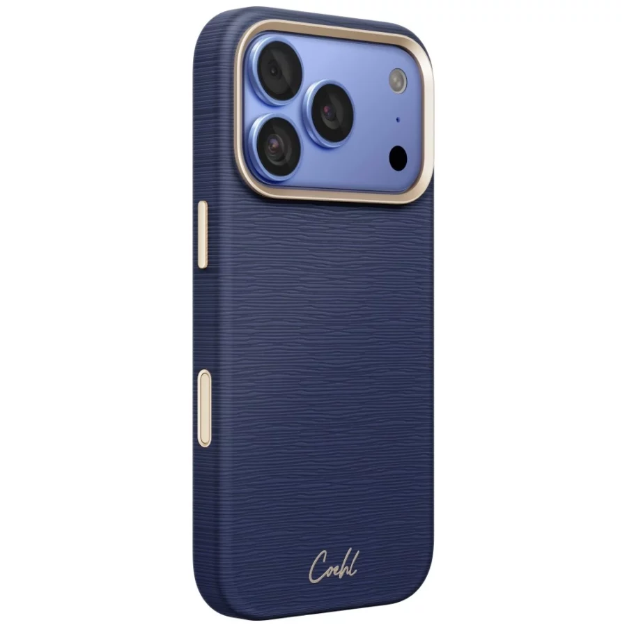 Etui UNIQ Coehl Mirelle Magnetic Charging na iPhone 18 Pro / 17 Pro - niebieskie