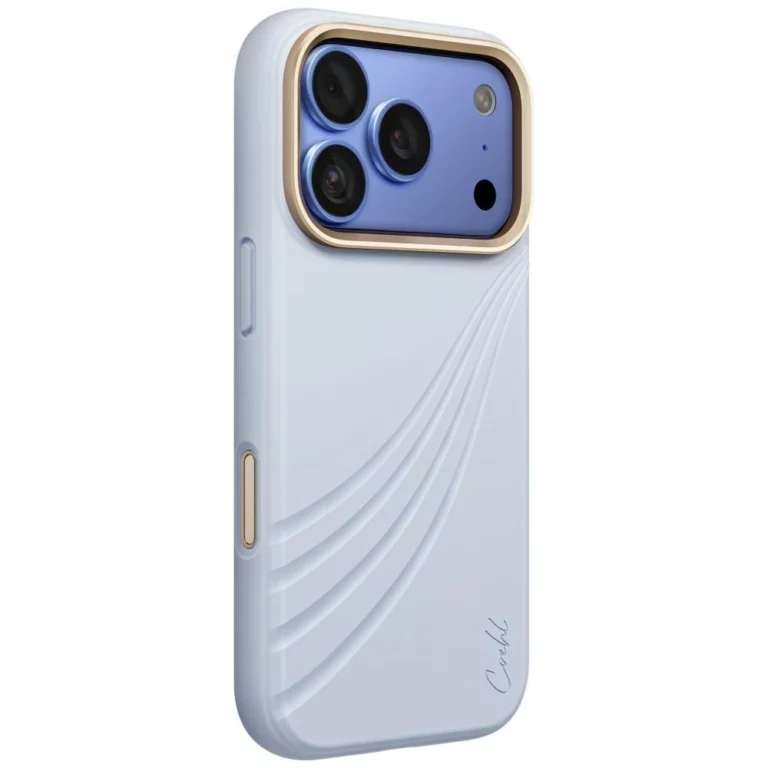 Etui UNIQ Coehl Serina Magnetic Charging na iPhone 18 Pro / 17 Pro - niebieskie