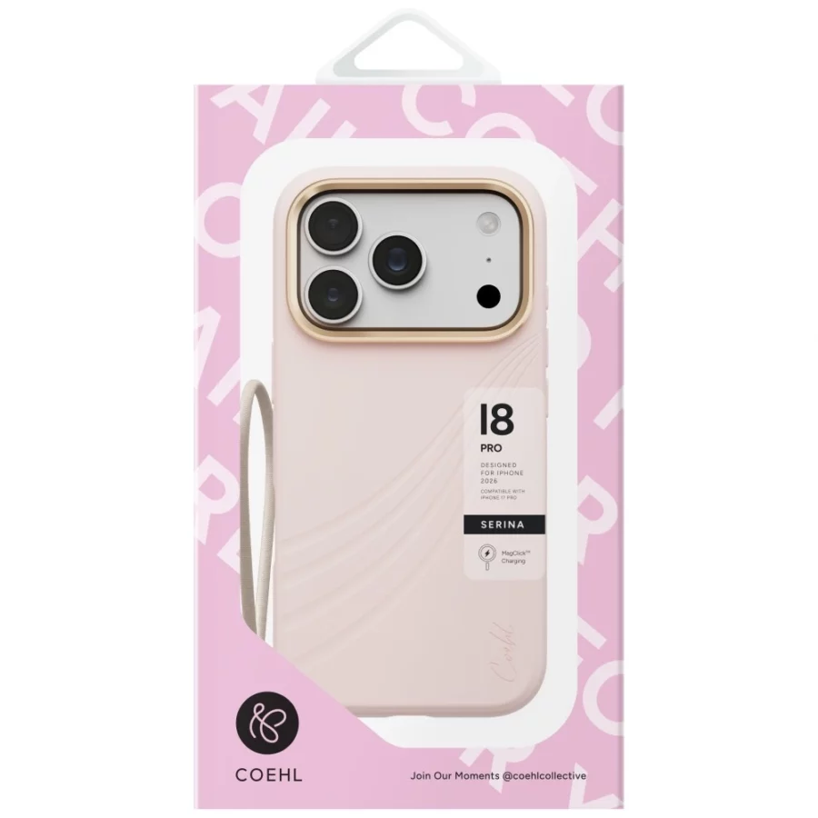 Etui UNIQ Coehl Serina Magnetic Charging na iPhone 18 Pro / 17 Pro - różowe