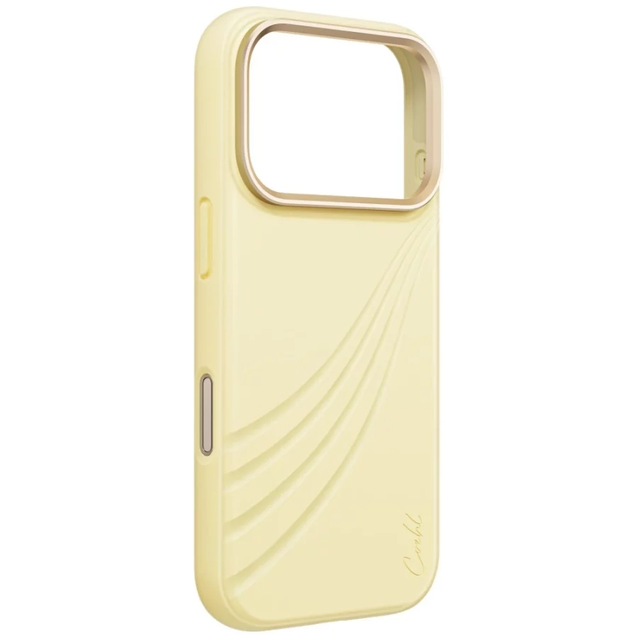Etui UNIQ Coehl Serina Magnetic Charging na iPhone 18 Pro / 17 Pro - żółte