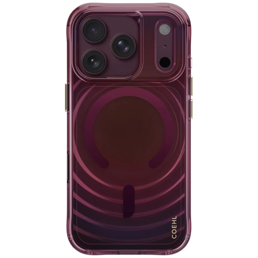 Etui UNIQ Coehl Vela Magnetic Charging na iPhone 18 Pro / 17 Pro - bordowe