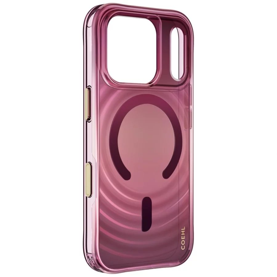 Etui UNIQ Coehl Vela Magnetic Charging na iPhone 18 Pro / 17 Pro - bordowe