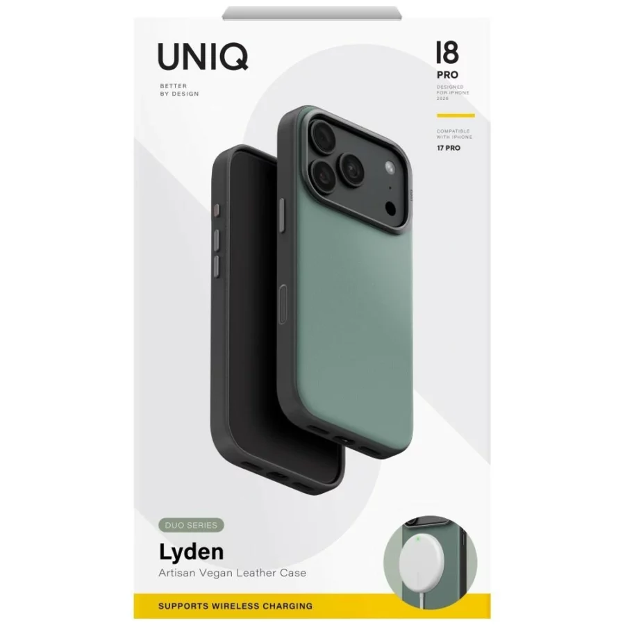 Etui UNIQ Lyden DS Magclick Charging na iPhone 18 Pro / 17 Pro - zielone