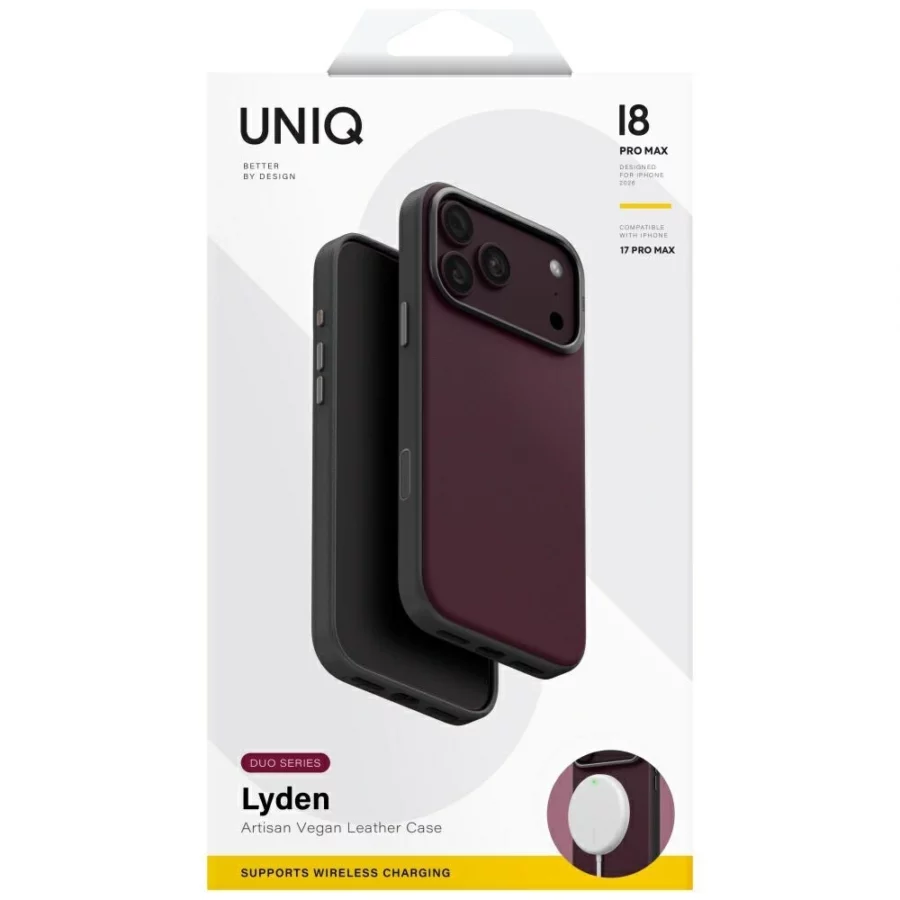 Etui UNIQ Lyden DS Magclick Charging na iPhone 18 Pro Max / 17 Pro Max - bordowe