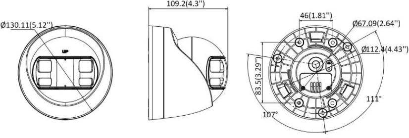 Kamera 4w1 Hikvision DS-2CE72KF3TP-DLS(180°)