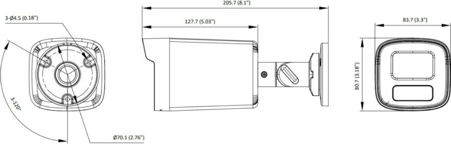 Kamera 4w1 Hikvision DS-2CE12UF3T-LS(2.8mm)