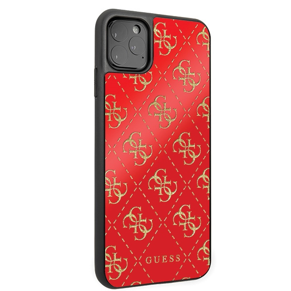 Guess GUHCN654GGPRE iPhone 11 Pro Maxczerwony/red hard case 4G Double Layer Glitter