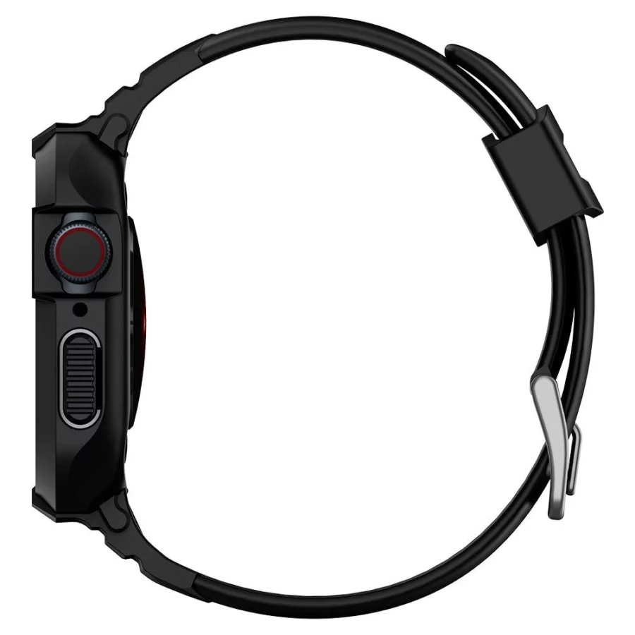 Etui z paskiem Spigen Rugged Armor Pro na Apple Watch 44 / 45 mm - czarne