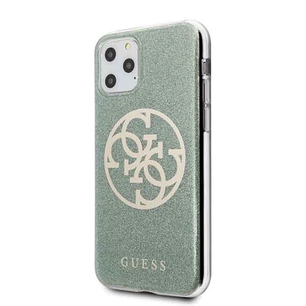 Guess GUHCN58PCUGLKA iPhone 11 Pro khaki hard case 4G Circle Glitter