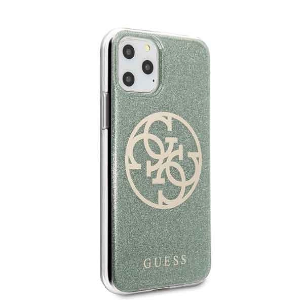 Guess GUHCN58PCUGLKA iPhone 11 Pro khaki hard case 4G Circle Glitter