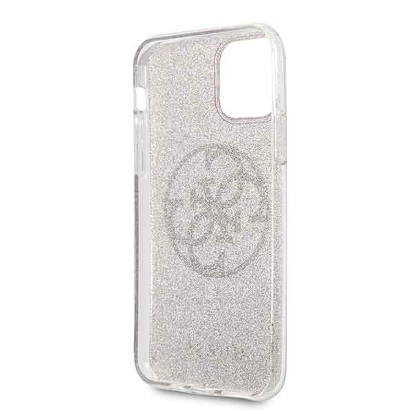 Etui Guess Glitter 4G Circle Hardcase na iPhone 11 Pro - różowe