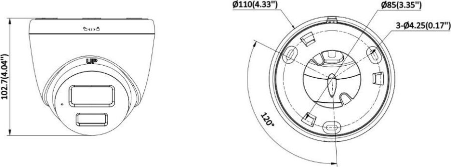 Kamera IP Hikvision DS-2CD1367G3-LIUF/SL(2.8mm)