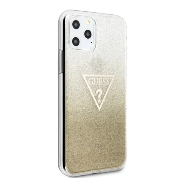 Etui Guess Glitter Triangle na iPhone 11 Pro Max - złote
