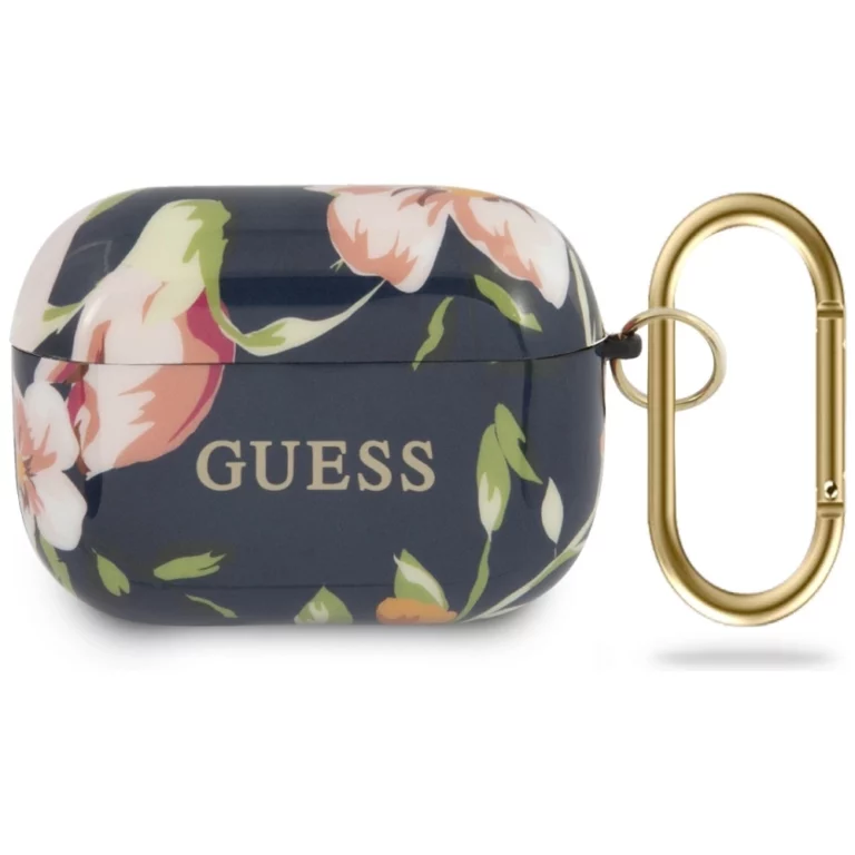 Etui Guess N.3 Flower Collection na AirPods Pro - niebieskie