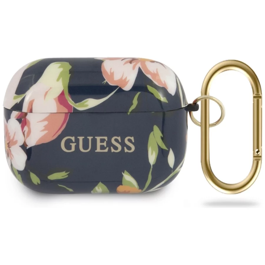 Etui Guess N.3 Flower Collection na AirPods Pro - niebieskie