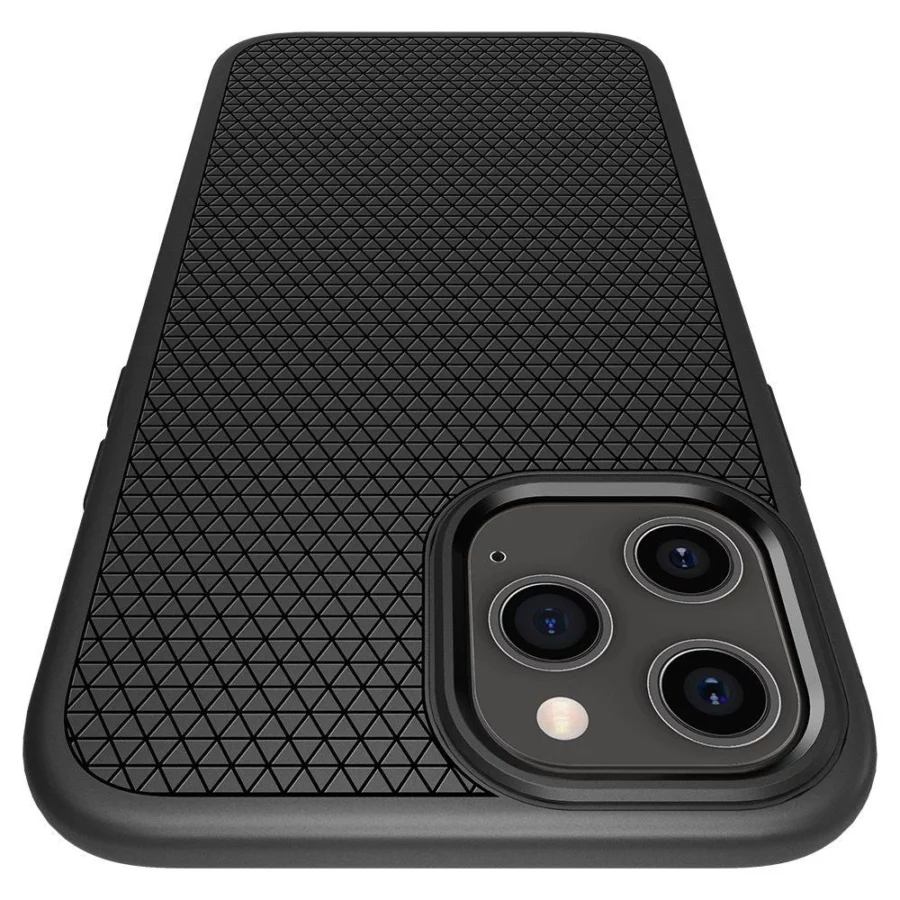 Etui Spigen Liquid Air na iPhone 12 / iPhone 12 Pro - czarny mat