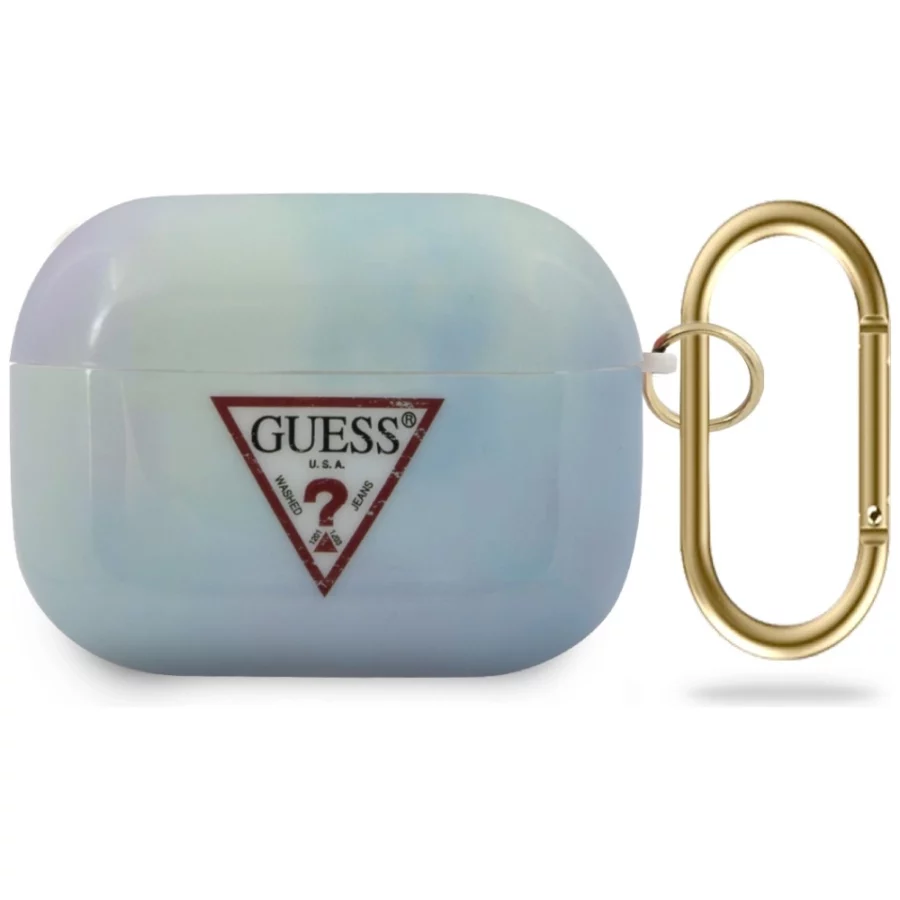 Etui Guess Tie & Dye Collection na AirPods Pro - niebieskie