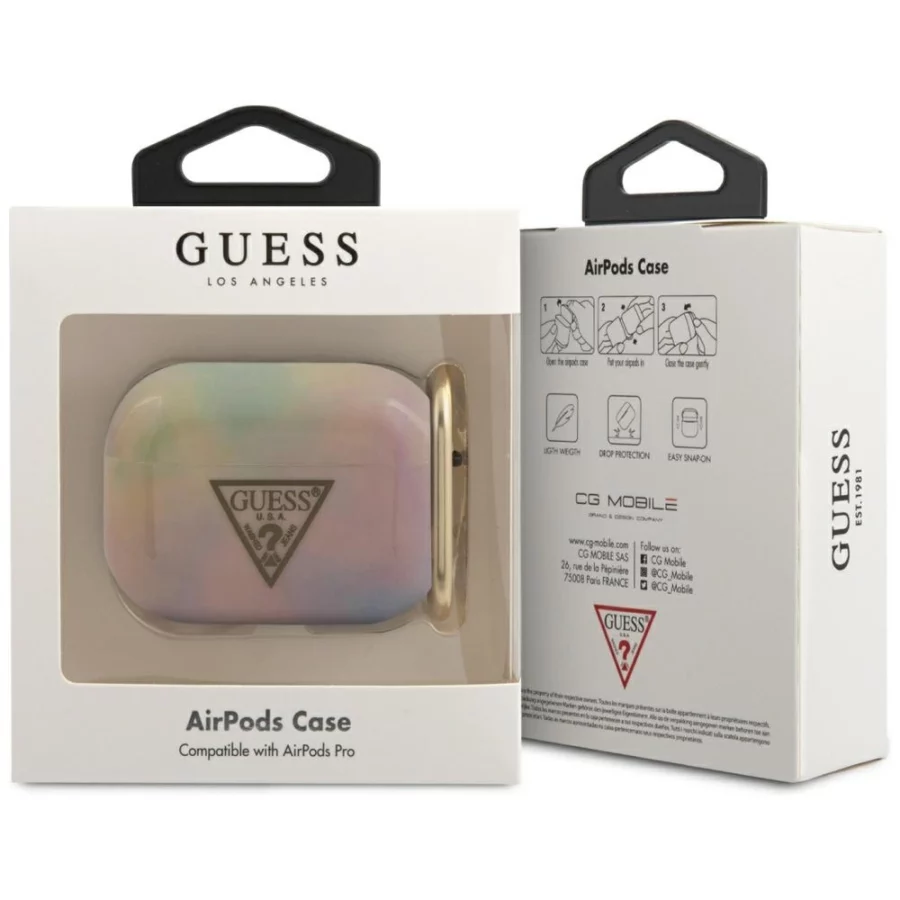 Etui Guess Tie & Dye Collection na AirPods Pro - różowe