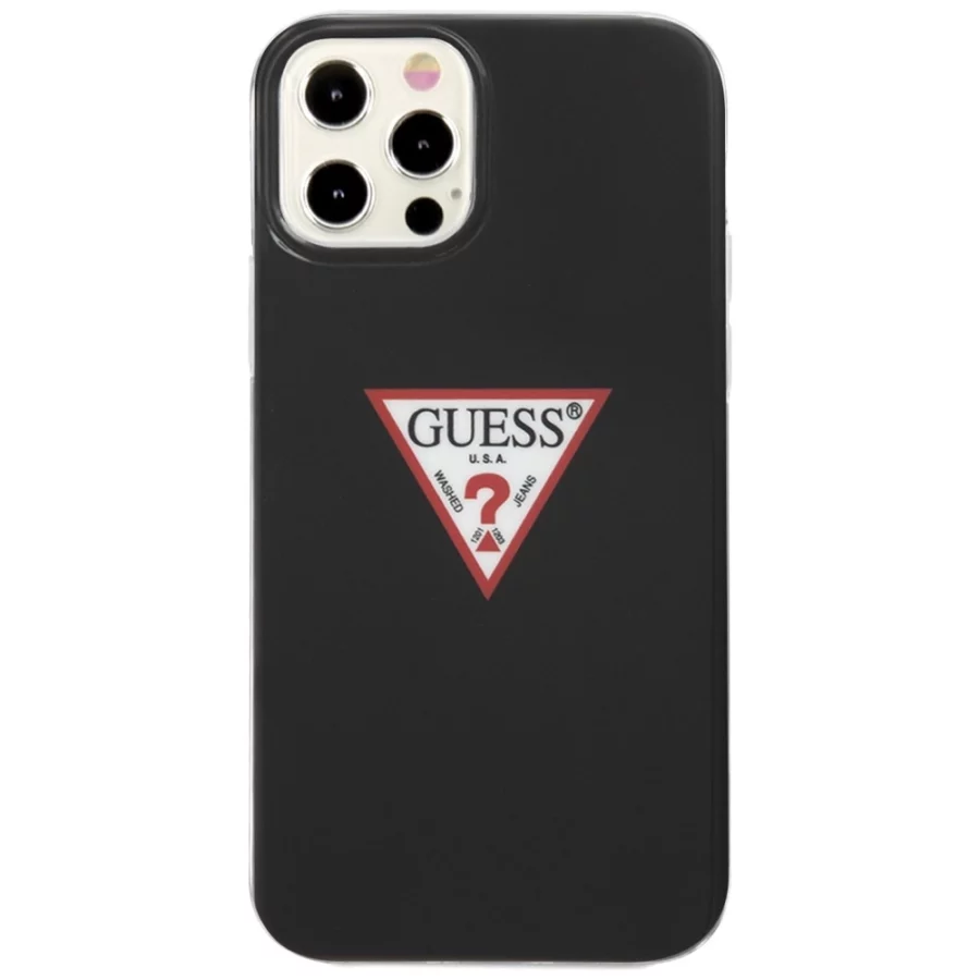 Etui Guess Triangle Collection na iPhone 12 / iPhone 12 Pro - czarne