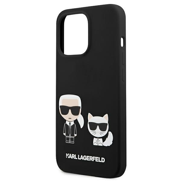 Etui Karl Lagerfeld Silicone Karl&Choupette na iPhone 13 Pro / iPhone 13 - czarne