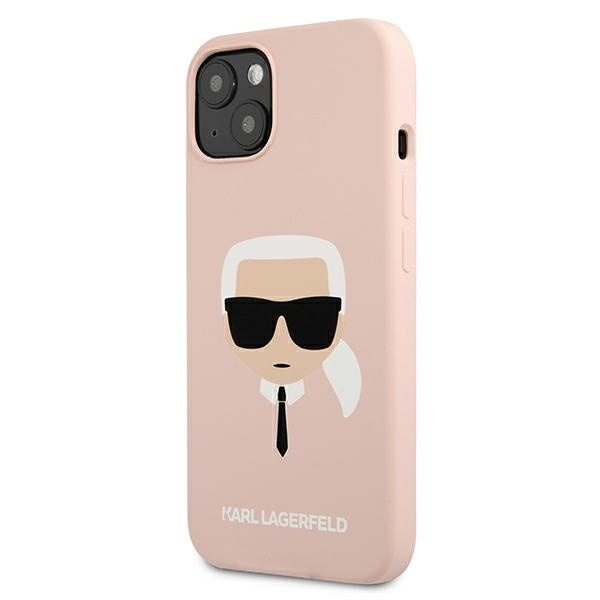 KARL LAGERFELD KLHCP13SSLKHLP IPHONE 13 MINI 5,4" JASNORÓŻOWY/LIGHT PINK HARDCASE SILICONE KARL`S HEAD